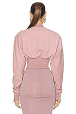 Rick Owens Collage Bomber in Dusty Pink, view 3, click to view large image.