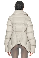 Rick Owens Naska Duvet Jacket in Pearl, view 3, click to view large image.