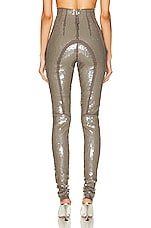 Rick Owens Dirt Waist Legging in Dust, view 4, click to view large image.