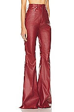 Rick Owens Bolan Bootcut Pants in Cardinal Red, view 2, click to view large image.