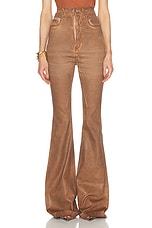 Rick Owens Bolan Bootcut Pant in Henna Brown, view 1, click to view large image.