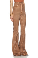 Rick Owens Bolan Bootcut Pant in Henna Brown, view 2, click to view large image.