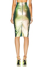 Rick Owens Knee Al Pillar Skirt in Iridescent, view 3, click to view large image.