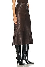 Rick Owens Godet Skirt in Brown, view 2, click to view large image.