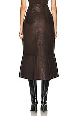 Rick Owens Godet Skirt in Brown, view 3, click to view large image.