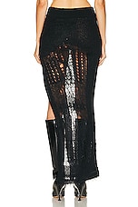 Rick Owens Spider Ziggy Skirt in Black, view 4, click to view large image.