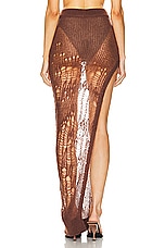 Rick Owens Spider Ziggy Skirt in Henna, view 4, click to view large image.