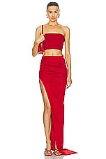 Rick Owens Edfu Skirt in Cardinal Red, view 5, click to view large image.