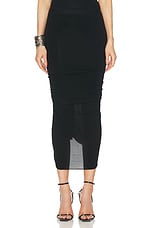 Rick Owens Shrimp Skirt in Black, view 1, click to view large image.