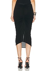 Rick Owens Shrimp Skirt in Black, view 3, click to view large image.