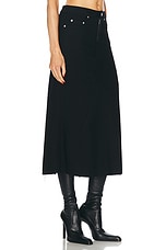 Rick Owens Long Skirt in Black, view 2, click to view large image.