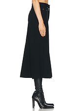 Rick Owens Long Skirt in Black, view 3, click to view large image.