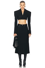 Rick Owens Long Skirt in Black, view 5, click to view large image.