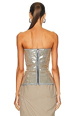 Rick Owens Bustier Top in Blue & Champagne, view 3, click to view large image.
