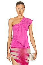 Rick Owens Edfu Top in Hot Pink, view 1, click to view large image.