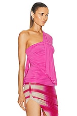 Rick Owens Edfu Top in Hot Pink, view 2, click to view large image.