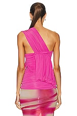 Rick Owens Edfu Top in Hot Pink, view 4, click to view large image.
