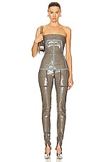 Rick Owens Bustier Top in Blue & Dust, view 4, click to view large image.