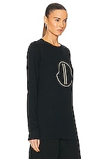 Rick Owens X Moncler Level Tee in Black, view 2, click to view large image.