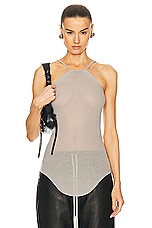 Rick Owens Skorpio Tank in Pearl, view 1, click to view large image.