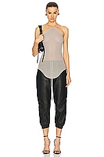 Rick Owens Skorpio Tank in Pearl, view 4, click to view large image.
