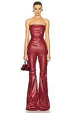 Rick Owens Bustier Top in Cardinal Red, view 4, click to view large image.