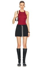 Rick Owens Rib Tank Top in Cherry, view 4, click to view large image.