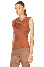 Rick Owens Harness Top in Henna Brown, view 3, click to view large image.