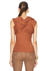Rick Owens Harness Top in Henna Brown, view 4, click to view large image.