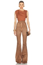 Rick Owens Harness Top in Henna Brown, view 5, click to view large image.