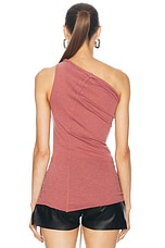 Rick Owens One Shoulder Top in Thulian, view 4, click to view large image.