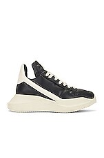 Rick Owens Geth Runner Sneaker in Black, Milk, & Milk | FWRD