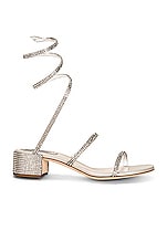 RENE CAOVILLA Cleo 40mm Low Lace Up Sandal in Grey & Silver Shade, view 1, click to view large image.