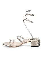 RENE CAOVILLA Cleo 40mm Low Lace Up Sandal in Grey & Silver Shade, view 5, click to view large image.