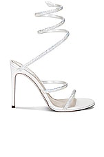 RENE CAOVILLA Cleo 105mm Lace Up Sandal in Ivory & Transmission, view 1, click to view large image.