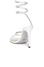 RENE CAOVILLA Cleo 105mm Lace Up Sandal in Ivory & Transmission, view 3, click to view large image.