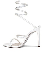 RENE CAOVILLA Cleo 105mm Lace Up Sandal in Ivory & Transmission, view 5, click to view large image.