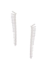 retrofete x Keren Wolf Snakeskin Crystal Earring in Silver, view 1, click to view large image.