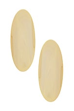 retrofete x Keren Wolf Oval Earring in Gold, view 1, click to view large image.