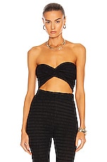Rosetta Getty Bandeau Top in Black, view 1, click to view large image.