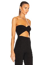 Rosetta Getty Bandeau Top in Black, view 2, click to view large image.
