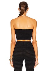 Rosetta Getty Bandeau Top in Black, view 3, click to view large image.