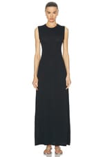 Rohe High Neck Knitted Dress in Noir, view 1, click to view large image.