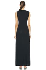 Rohe High Neck Knitted Dress in Noir, view 3, click to view large image.