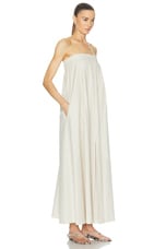 Rohe Strapless Volume Dress in Sand, view 3, click to view large image.