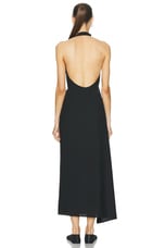 Rohe Halter Open Back Dress in Noir, view 4, click to view large image.