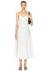 Rohe Cotton Strap Dress in White, view 1, click to view large image.