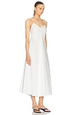 Rohe Cotton Strap Dress in White, view 2, click to view large image.