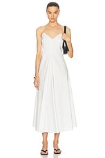 Rohe Cotton Strap Dress in White, view 4, click to view large image.