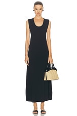 Rohe Scoop Neck Knitted Dress in Black, view 1, click to view large image.